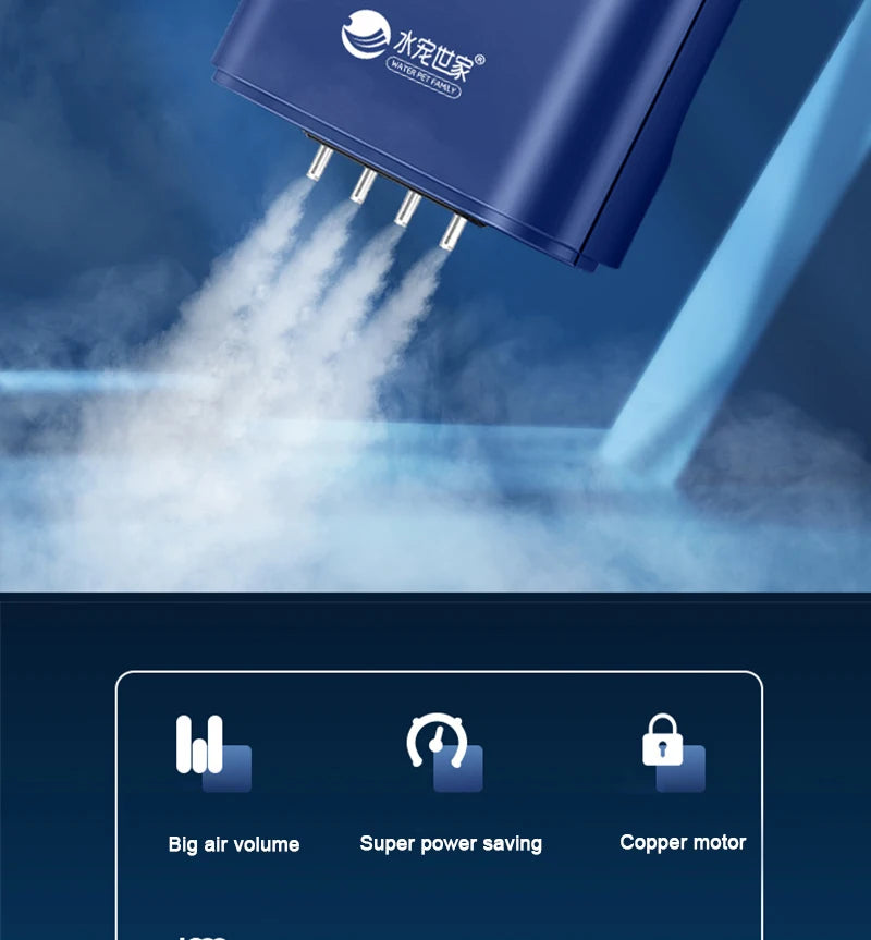 Silent Aquarium Oxygen Air Pump with Check Valve Fish Tank compactor Oxygenator Aquarium Air Compressor Aerator 220v 3w-14w.