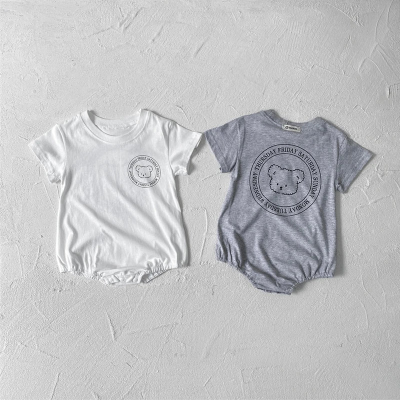 0-2Y Sommer Baby Body Niedlichen Cartoon Gedruckt Einteiliges für Kleinkinder Mädchen und Jungen Baby Kleidung Kleinkind Kurzarm Overall.