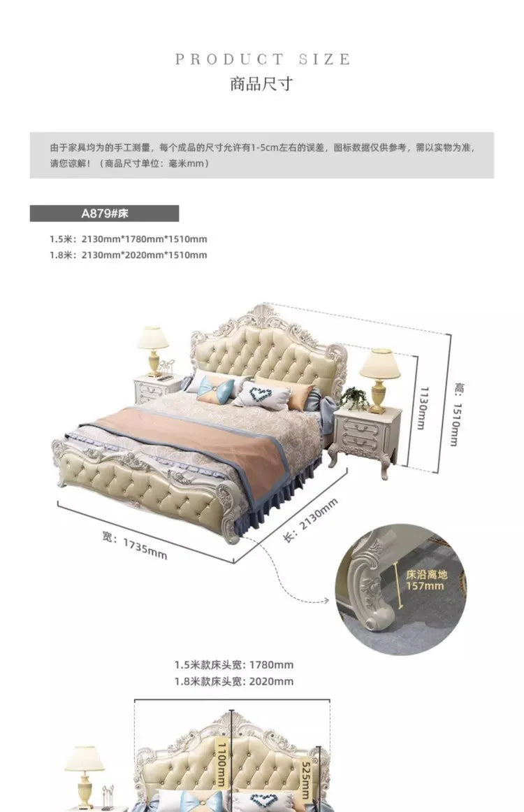 Weißes hohes Doppelbett mit Schubladen, schlichtes rosa nordisches italienisches 180 x 200 cm großes Luxusbett, moderne Mädchenvilla, Cama-Hochzeitsmöbel