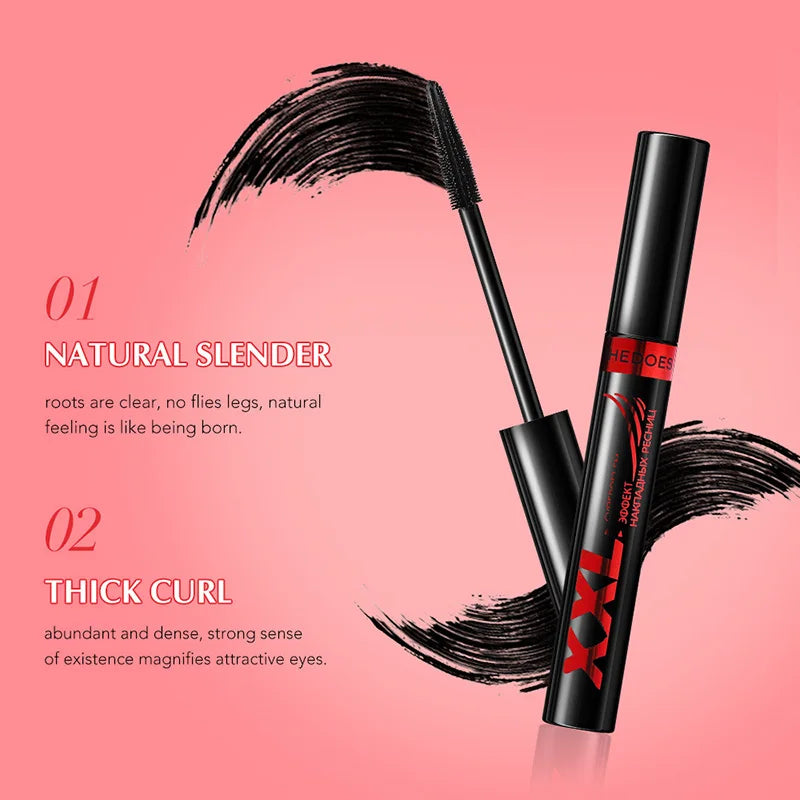 3D Mascara Waterproof Extra Volume Long -lasting Hyper-Curl Lengthening Eyelash Non-smudging Eyelashes Black Mascara Makeup.