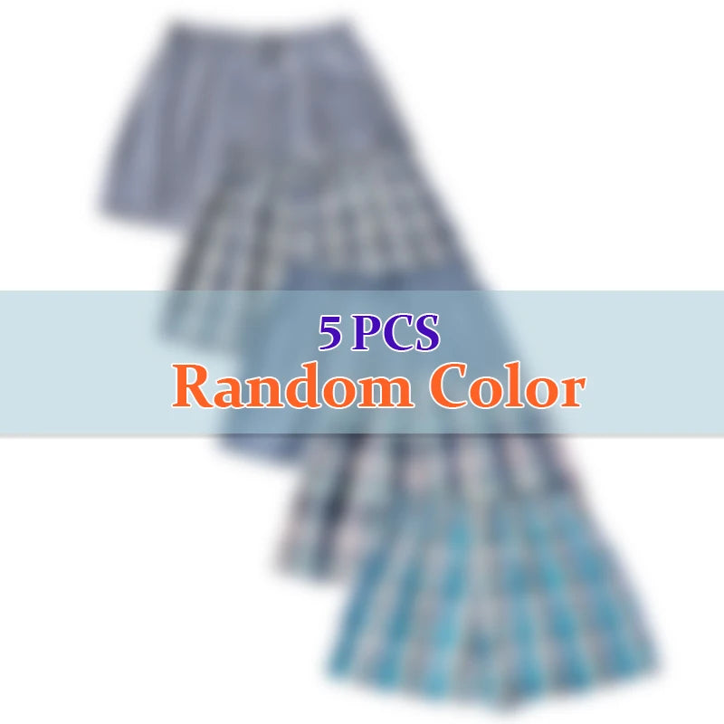 Herren-Boxershorts aus Baumwolle, atmungsaktiv, weich, bequem, elastischer Bund, karierte Boxershorts, Hosen für Herren, Zuhause, Alltag