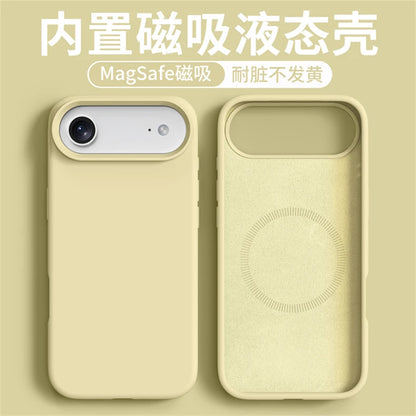 Magnetic Case For iPhone 17 Pro Max 17 Ari MagSafe Luxury Liquid Silicone Comfortable Feel Built in Flocking Protect Cover