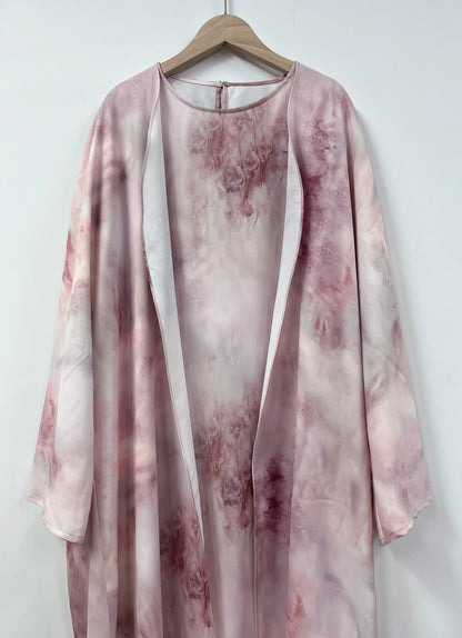 Kebaya Middle Eastern Muslim women's Abaya printed slim-fit with coat and Dress suit.