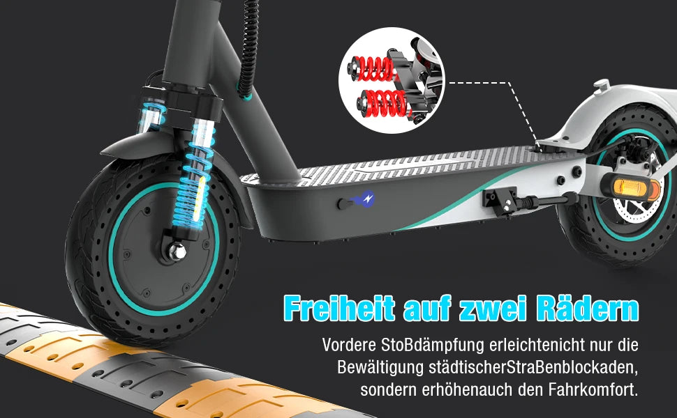 RCB EV10K PRO ABE Electric Scooter, App Control, 10'' Foldable 400W Electric Scooter Adults, E-Scooter with Dual shock absorbers.