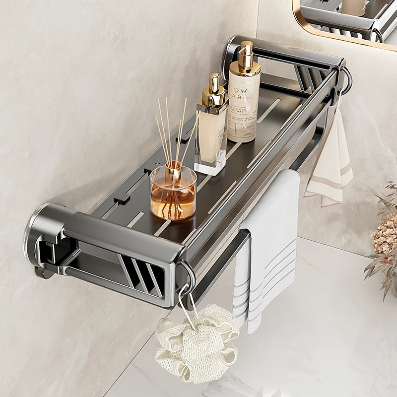 Versteckter Aufbewahrungsregal mit Saugnapf, Aufbewahrungskorb für Badezimmer und Toilette, lochfreie Wandaufbewahrung für Toilettenspüle