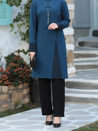 Muslim Women Long Tops Islamic Sets Women Muslim Pants Ramadan Prayer Clothes 2 Piece Islamic Attire Abaya Dubai Robe.