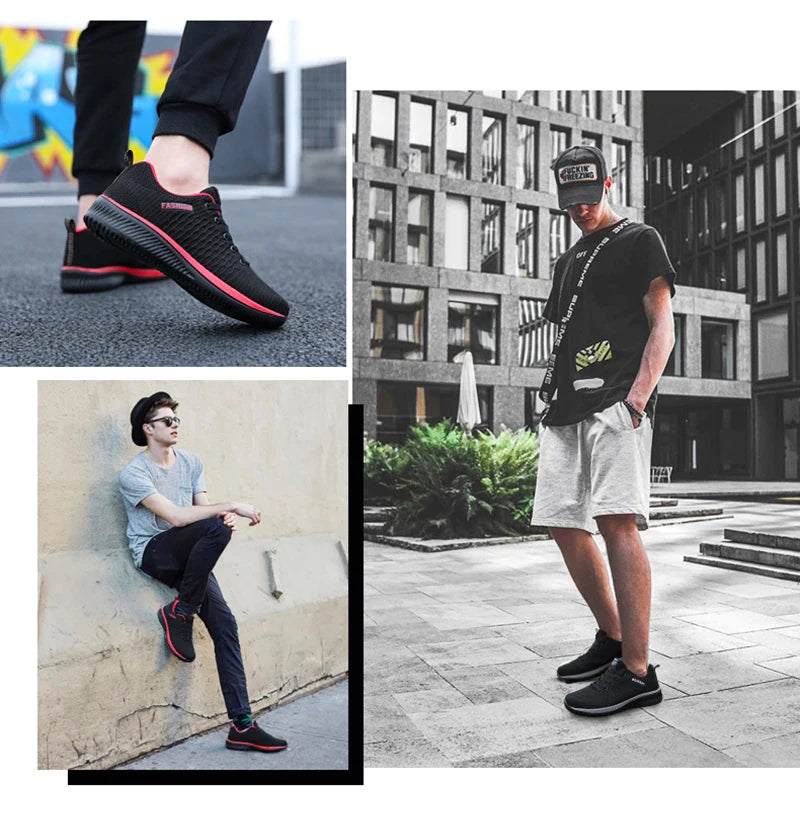 Men Women Knit Sneakers Breathable Athletic Running Walking Gym Shoes.