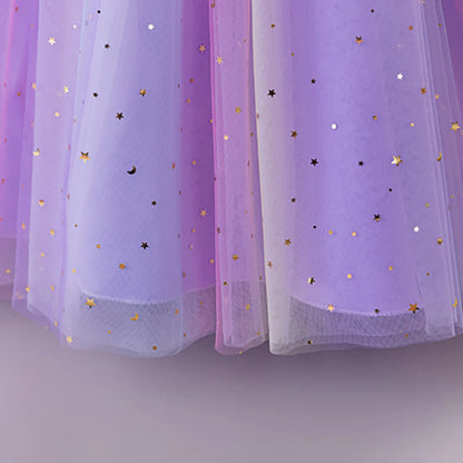 Elegantes, ärmelloses Tüll-Ballkleid für Kinder, Bühnenaufführungen, Hochzeiten, Weihnachten, Mädchenkleider, Mädchen-Prinzessin-Partykleider.