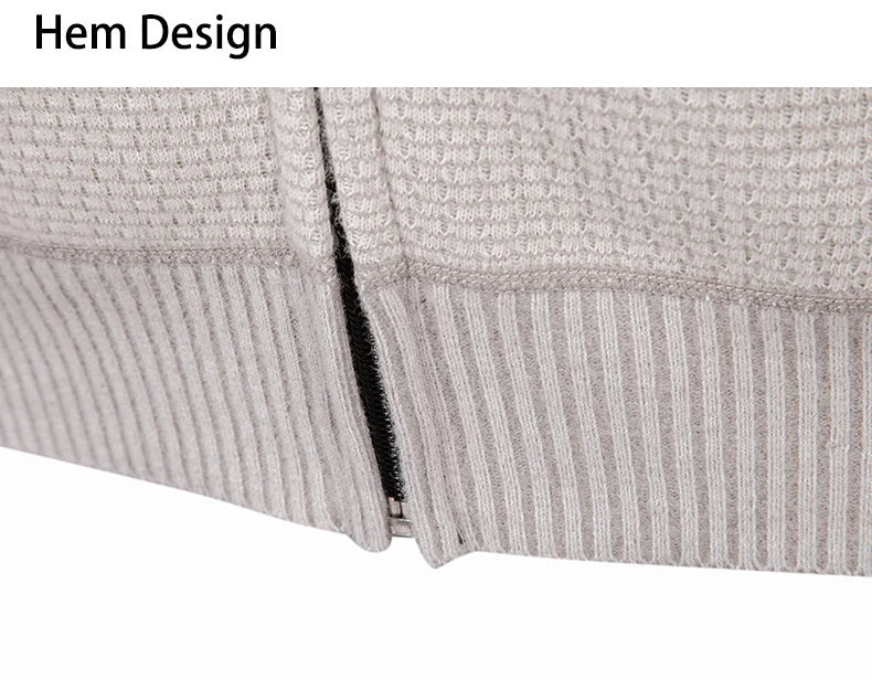 Winter men's sweater knit sweater jacket, men's cardigan hooded Slim padded sweater.