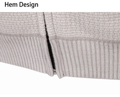 Winter men's sweater knit sweater jacket, men's cardigan hooded Slim padded sweater.