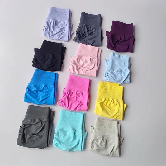 Peach Buttock Lifting Three-point Shorts Summer High Waisted Yoga Shorts Fashionable and Sexy Running Fitness Pants Solid Color.