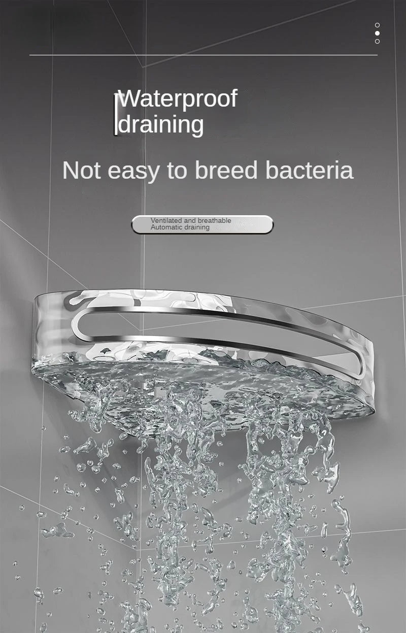 2PCS Badezimmer Regale Küche Lagerung Organizer Kunststoff Shampoo Rack Dusche Regal Bad Zubehör Kein Bohrer Regal