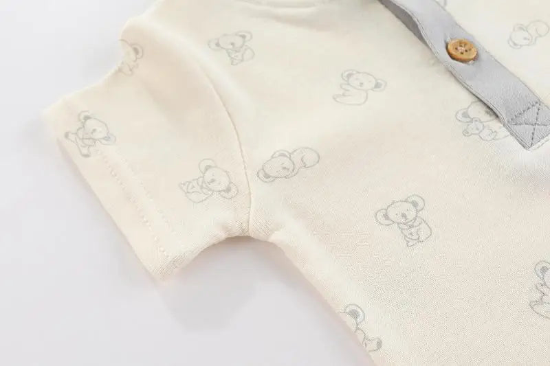 Kiddiezoom 3-teiliges Sommermode-Cartoon-Body für Jungen und Mädchen, weiche Onesies für Neugeborene.