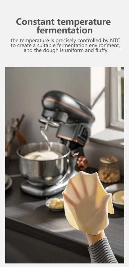 Joyoung 5L Stand Dough Mixer For Kitchen Cream Whisk Cake Dough Blender With Stainless Steel Bowl 6 Gears Chef Machine.