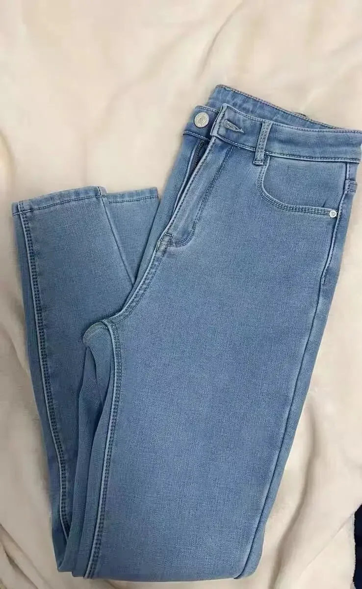 Woman Large Size Streetwear Sexy Stretch Denim Pants High Waist Skinny Pencil Jeans Spring Korean Fashion Casual Kot Pantolon.