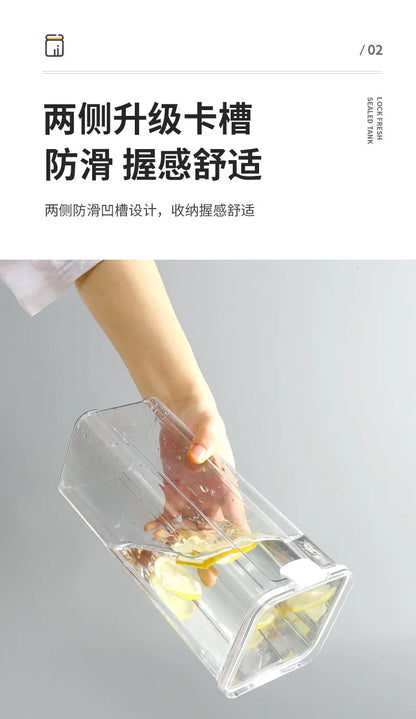 Food Box Storage Container With Airtight Lid Condiment Organizer Plastic Dispenser Jar Hermetic Kitchen Cereal Snack Spaghetti