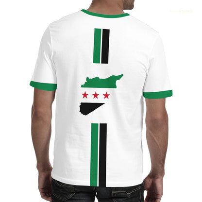 Syria Football T-Shirt Summer Sports Breathable Quick-drying Men's Tops Syrian Flag Map Print Short Sleeve Jersey Kid's Clothes.