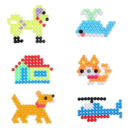 DIY Water Spray Magic Sticky Beads Toy Set Children's Handmade Puzzle Craft Kit Sensory Crystal Beads Kids Art Educational Gifts.