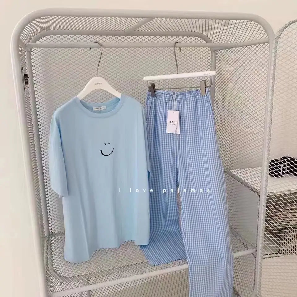 Sommer Neue Damen Pyjamas Loungewear Sets Beliebte Frühling und Herbst Kurzarm Loungewear Weibliche Student Nachtwäsche Loungewear.