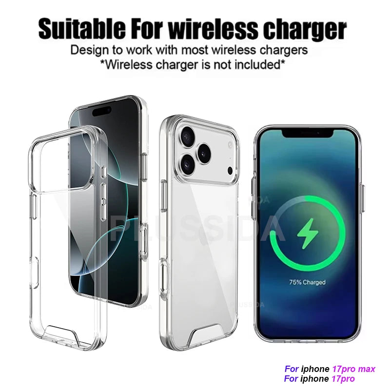 Clear Case For iPhone 17 16 Pro Max 17 Air Case 16 15 14 13 12 11 Pro Max Case For Magsafe for iPhone16 Plus Luxury Cover Cases.