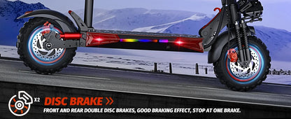 J11 Max E-Scooter 1200W Motor 48V18AH With Seat Commuter Adult Electric Scooter 11" All-Terrain Fold Scooters One-year Warranty.