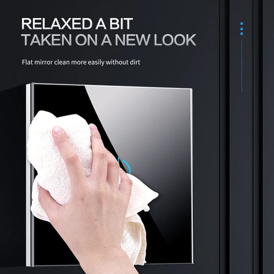 BONDA Smart Switch Alexa RF433 Keine neutrale Tuya-Steuerung funktioniert mit Google 1/2/3 Gang Smart Life Home Light WiFi Touch Switches 86.