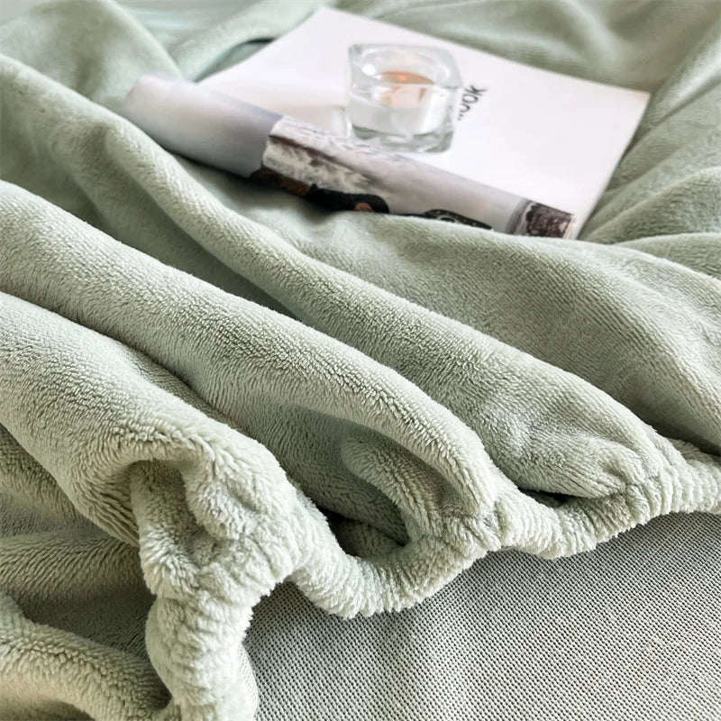 Soft Flannel Fitted Sheet for Winter, Fleece Mattress Protector, Cover with Elastic Band, Bed Linen, Solid Grey, 180x200cm, 1Pc.