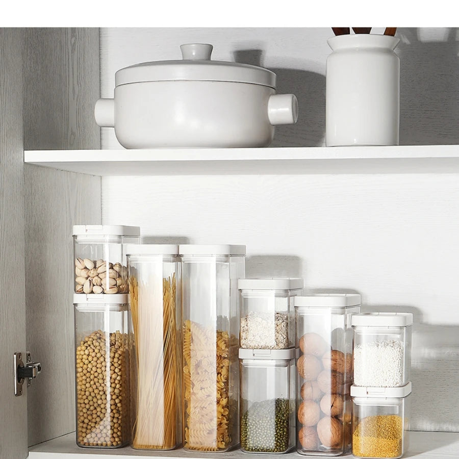 1PC Sealed Food Storage Box with Lid, Multiple Sizes Food Storage Organiser for Dry Food Cereal Storage.