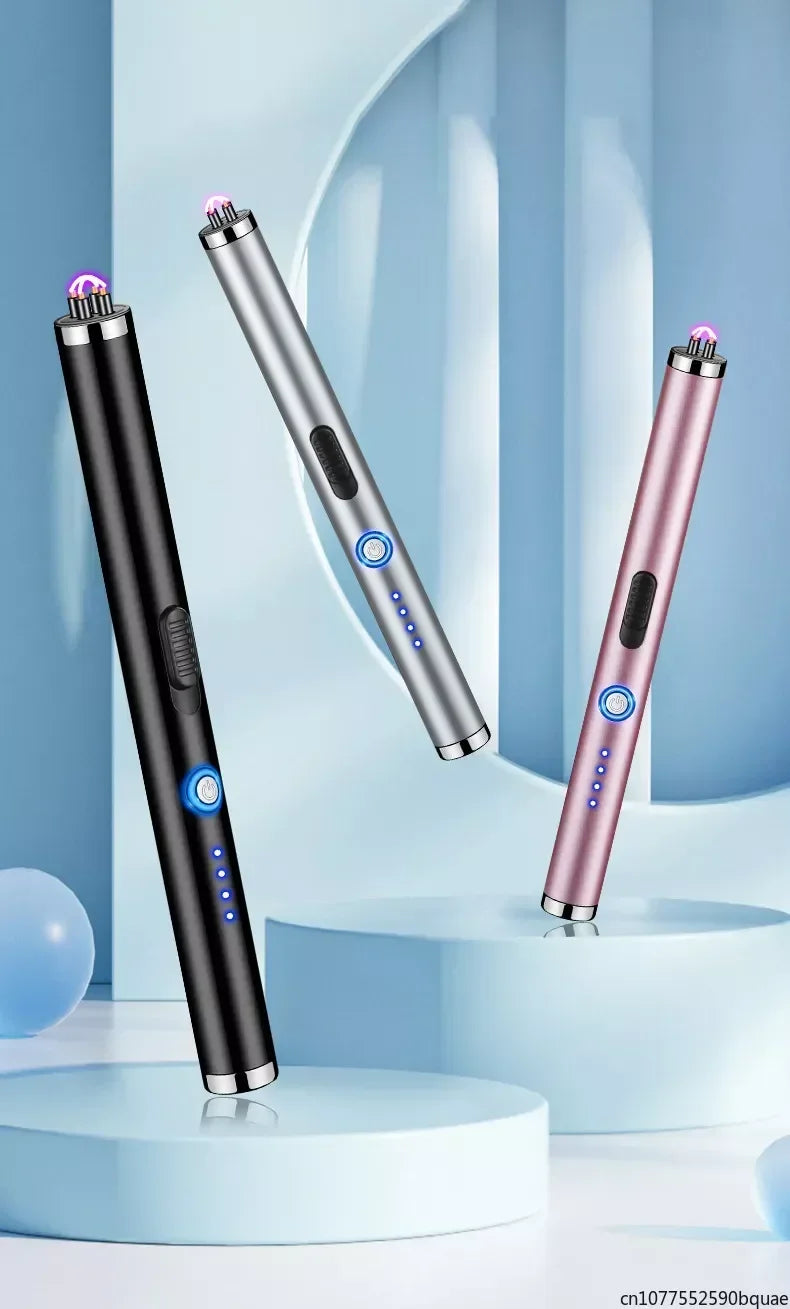 Outdoor Portable Pulse Ignition Gun, Gas Stove Candle BBQ Cooking Kitchen Double Arc Lighter, USB Electronic Lighter.