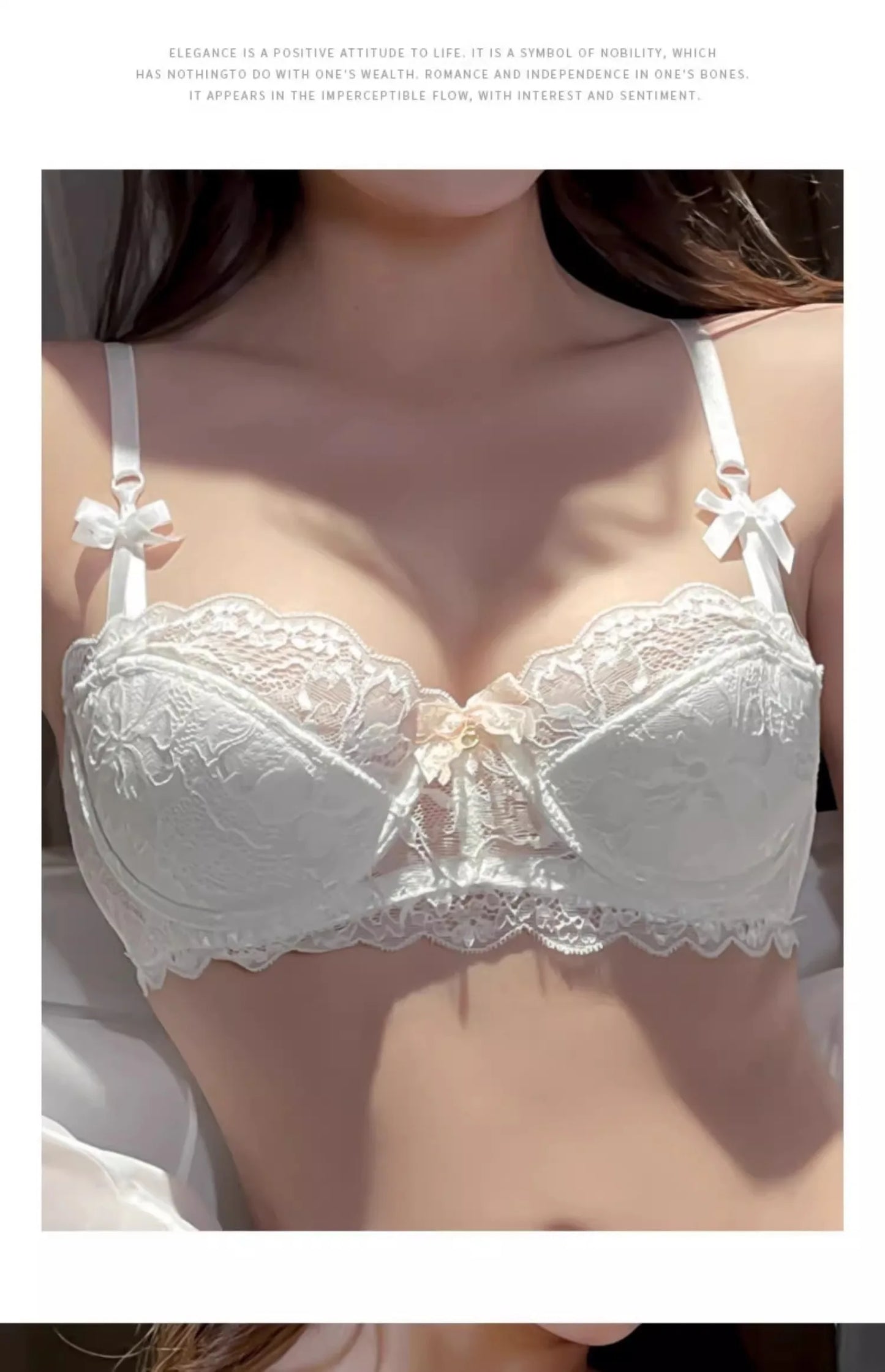 French Coquette Lace Bra Set Bow Straps Minimizer Large Bust Sheer Half Cup Balconette Push Up No Spill Underwire Sexy Lingerie