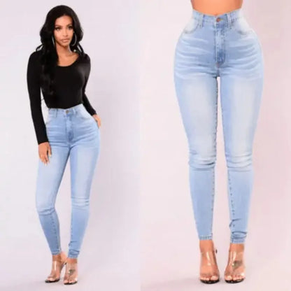 Sexy Jeans Women Denim Skinny Pants High Waist Stretch Lady Jeans Push Up Leggings Slim Pockets Button Pencil Jeans Women Pants.