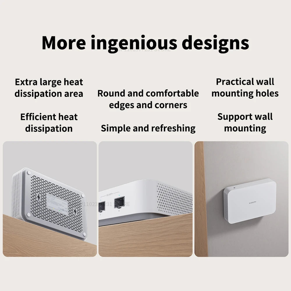 2025 NEW Xiaomi 10G Ethernet Switch 4×2.5G+2×10GMbps Mini Network Switches VLAN Ethernet Splitter Lan Router 6 Ports Hub Switch.