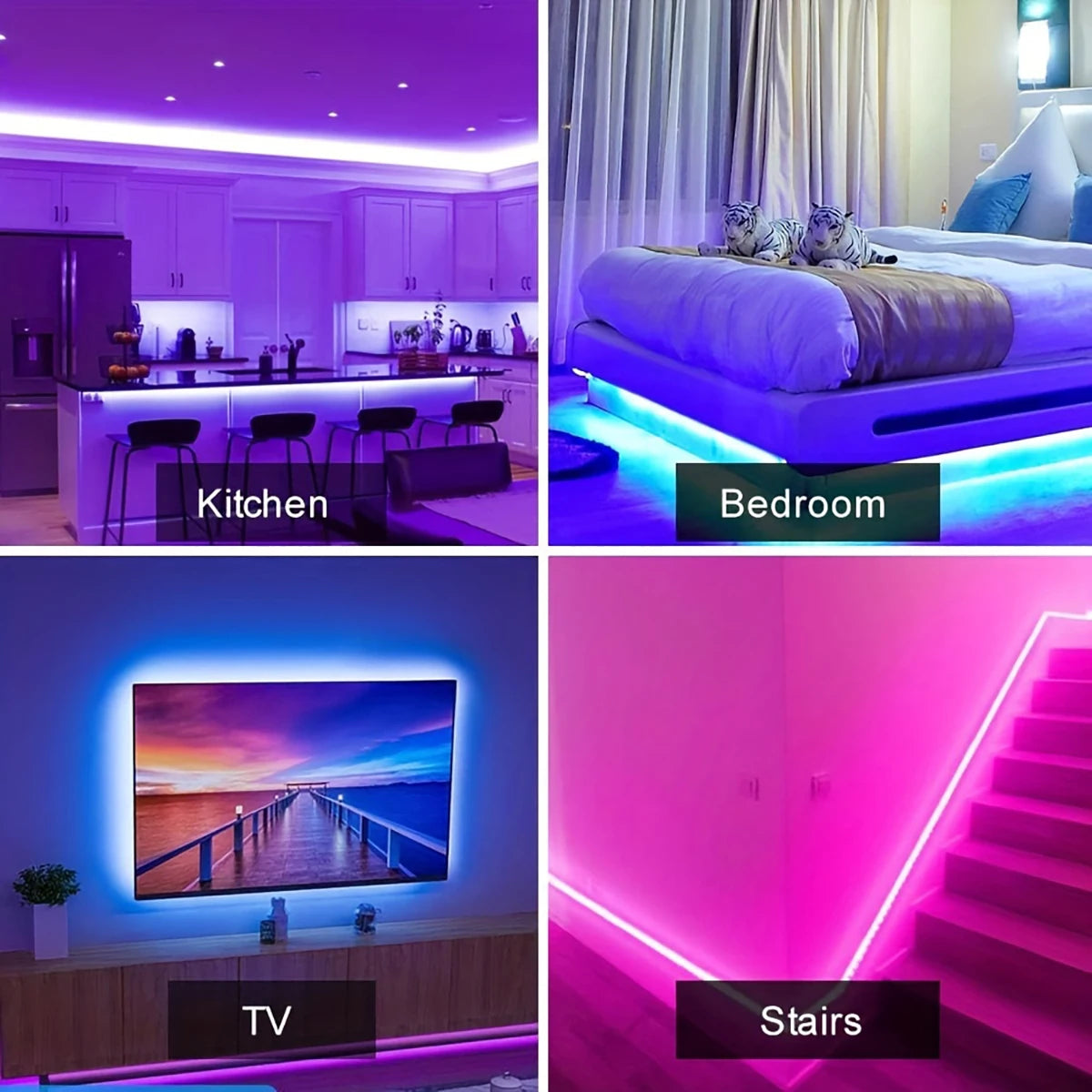 LED-Leuchten für TV, RGB-LED-Streifen, Bluetooth-Steuerung, 5 V, USB-LED-Band, flexibles Band für TV-Hintergrundbeleuchtung, Raumdekoration.
