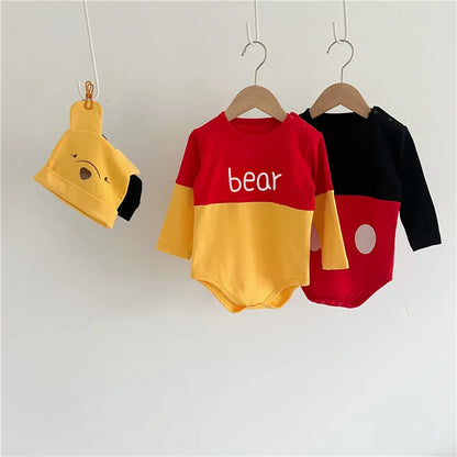 Winnie The Pooh Bär Baby Body Neugeborenen Langarm Strampler Kleinkind Jungen Mädchen Overall Kleidung K3529.