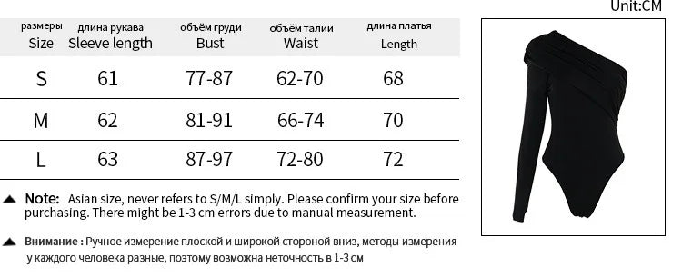 Solid Color Casual Temperament Commuter Asymmetrical Design With Sloping Shoulders Long-sleeved Tops Jumpsuits are Sexy Summer.