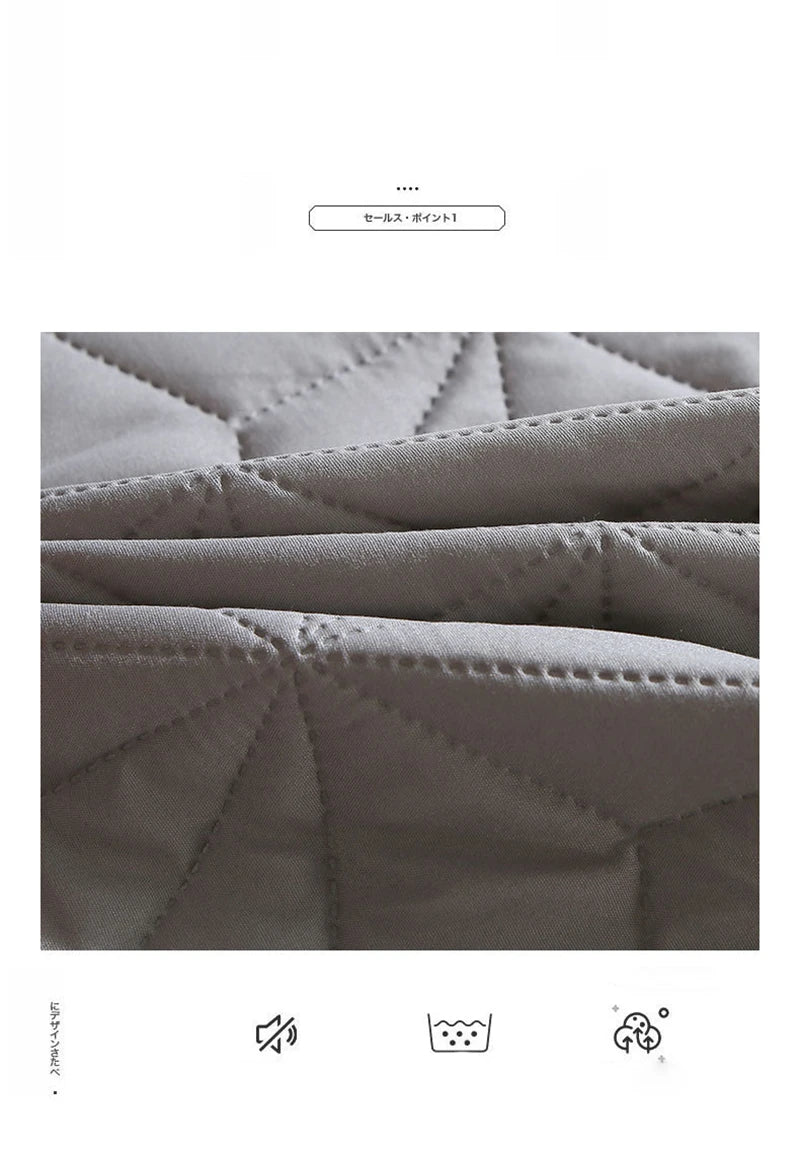Sandwich Cotton Quilted Waterproof Bed Pad Elderly and Children Bed Protectors Pads Non-slip Anti Dust Skin-friendly Bed Cover.