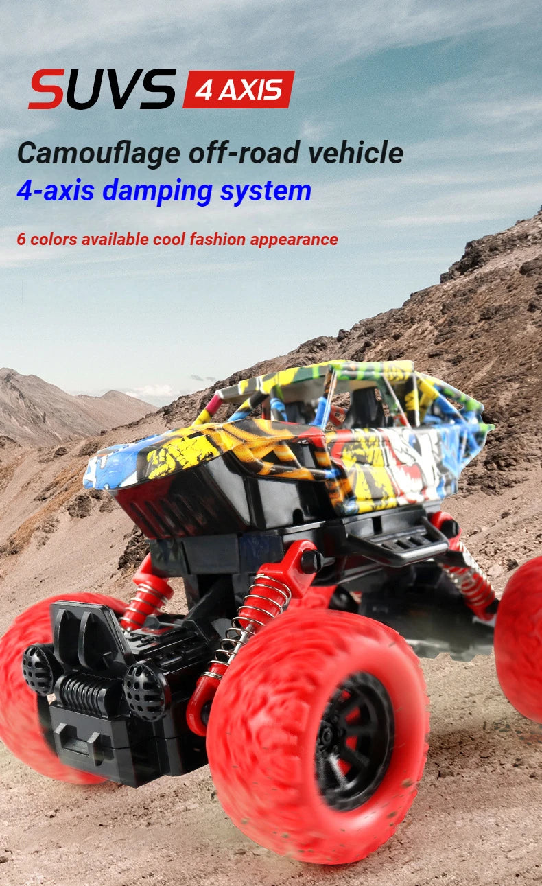 Children's toy car high-speed off-road vehicle outdoor toy off-road vehicle model inertia climbing stunt vehicle children's gift.