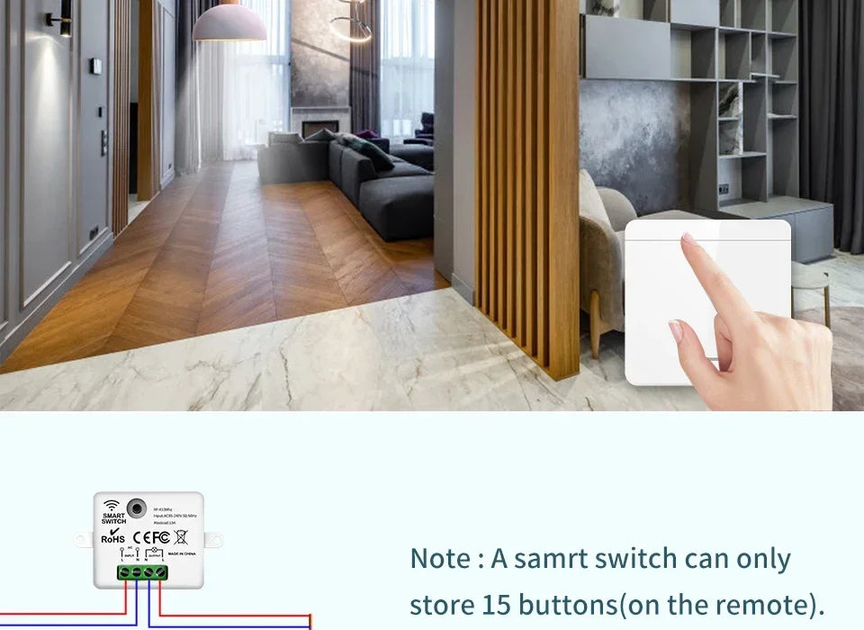 Drahtlose RF433MHz Fernbedienung Smart Switch 110V 220V 10A Relais Empfänger Wand Panel Schalter Led Lampe Fan EIN/AUS Licht Schalter.