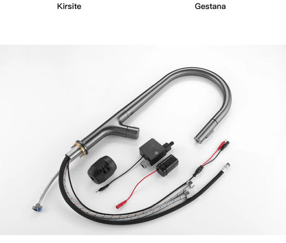 Modern style gun gray pull-out kitchen faucet with 1 handle for hot&cold water intelligent sensing and 2 functions for sink Tap