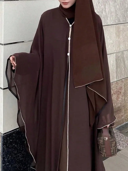Middle-East Ethnic Clothing Full Sleeve Loose Abaya Muslim Women Abayas Casual Solid Kaftans Jilbabs Islamic Maxi Dresses.