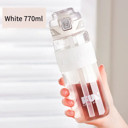 Portable Sports Water Cup For Men Tritan Material One Key Open Cover Fitness Cups High Temperature Seal Leakproof Kettle