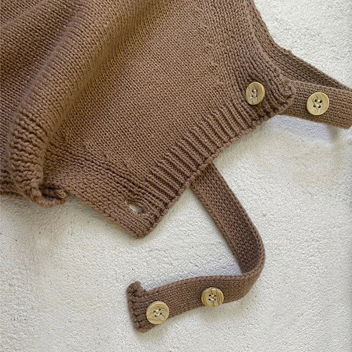 2024 neue Herbst Neugeborenen Baby Mädchen Jungen Stricken Bodys Ärmel Einfarbig Gestrickte Infant Baby Overall Baby Kleidung.