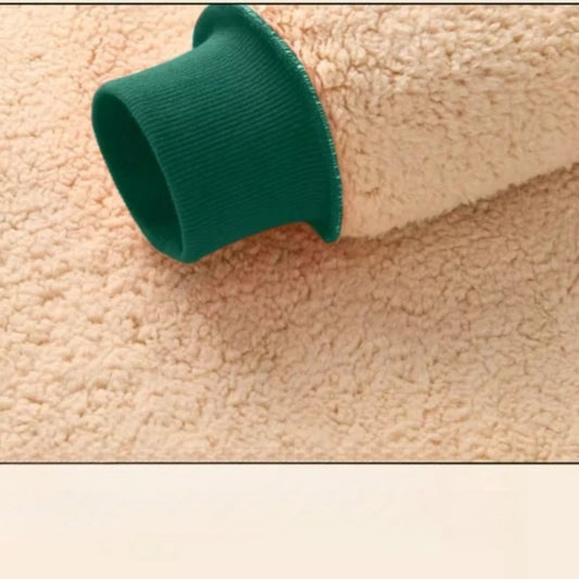 Women Hoodies Sweatshirt Letter Printing Lamb Velvet Thickened Street Warm Pullover Loose Crewneck Brown Hoodies Woman Clothing.