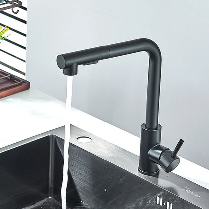 Pull Out Kitchen Sink Faucet Two Model Stream Sprayer Nozzle Stainless Steel Hot Cold Wate Mixer Tap Deck