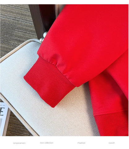 170kg plus size Damen büste Herbst lose Revers Langarm Sweatshirt schwarz rot 6xl 7xl 8xl 9xl 10xl 11xl.