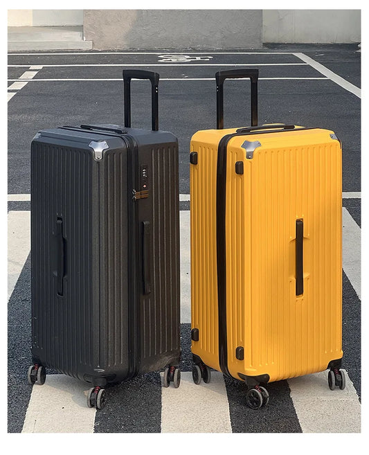 2024 neue Große Kapazität Tasse Halter Gepäck Koffer USB Lade Frauen Mädchen Handgepäck Internat Gepäck Reise 20/24/26/28 zoll.