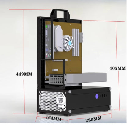Open Type Computer Case Frame  Vertical Chassis Shelf ATX MOD DIY Desktop Gaming Gamer PC Cabinet Tower Gaming Support ATX/ MATX.