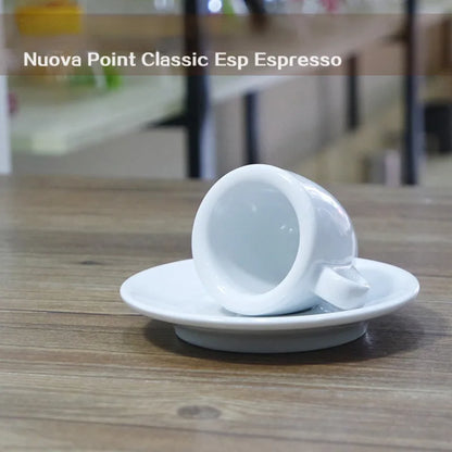 Nuova Point Classic Esp Espresso Cup And Saucer Set Professional Competitive Level Thicken Bone China Coffee Mugs And Plate Set.