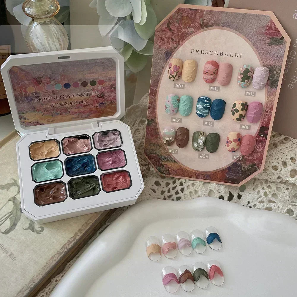 Nail Art UV Oil Paintting Gel for Nails DIY Carve Patterns 3D UV Texture Gel Carving Flowers Accessories for Manicure Tools.