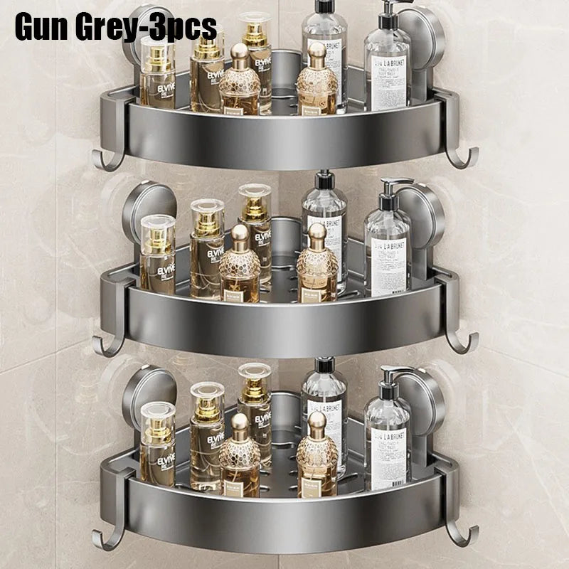 Badezimmerregale, Saugnapf, Wandmontage, Eckregal für Dusche, ohne Bohren, Zubehör, Zubehör, Hardware-Befestigung, Zuhause